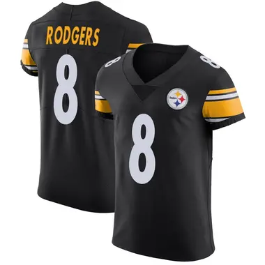 Aaron Rodgers Men's Elite Black Pittsburgh Steelers Team Color Vapor Untouchable Jersey