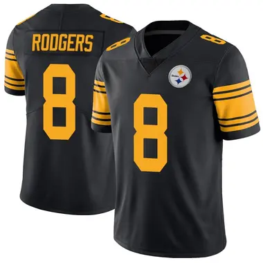 Aaron Rodgers Men's Limited Black Pittsburgh Steelers Color Rush Jersey