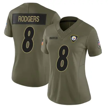 Aaron Rodgers Women's Limited Olive Pittsburgh Steelers 2025 Salute to Service Jersey