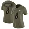 Aaron Rodgers Women's Limited Olive Pittsburgh Steelers 2025 Salute to Service Jersey