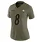 Aaron Rodgers Women's Limited Olive Pittsburgh Steelers 2025 Salute to Service Jersey