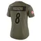 Aaron Rodgers Women's Limited Olive Pittsburgh Steelers 2025 Salute to Service Jersey