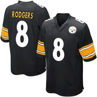 Aaron Rodgers Youth Game Black Pittsburgh Steelers Team Color Jersey