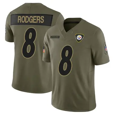 Aaron Rodgers Youth Limited Olive Pittsburgh Steelers 2025 Salute to Service Jersey