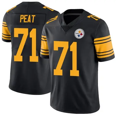 Andrus Peat Men's Limited Black Pittsburgh Steelers Color Rush Jersey