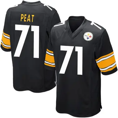 Andrus Peat Youth Game Black Pittsburgh Steelers Team Color Jersey
