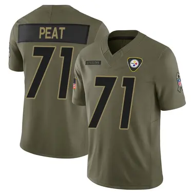 Andrus Peat Youth Limited Olive Pittsburgh Steelers 2025 Salute to Service Jersey