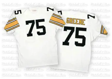 Joe Greene Men's Authentic White Pittsburgh Steelers Throwback Jersey