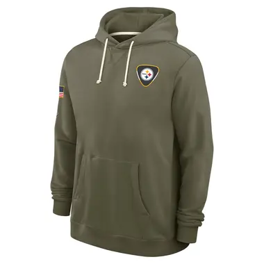 Men's Olive Pittsburgh Steelers 2025 Salute to Service Sideline Hoodie