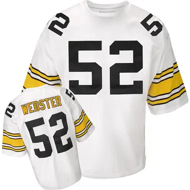 Mike Webster Men's Authentic White Pittsburgh Steelers Throwback Jersey