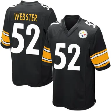 Mike Webster Men's Game Black Pittsburgh Steelers Team Color Jersey