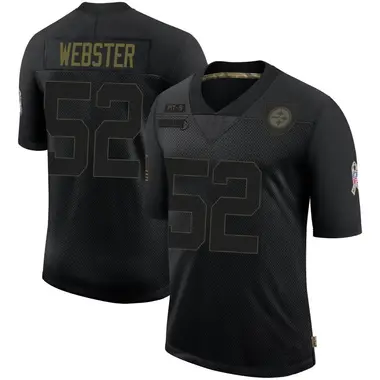Mike Webster Men's Limited Black Pittsburgh Steelers 2020 Salute To Service Jersey