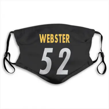 Mike Webster Name & Number Black Pittsburgh Steelers Face Mask