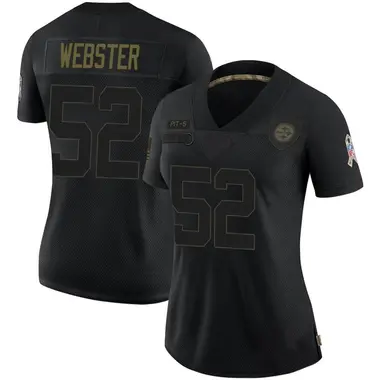 Mike Webster Women's Limited Black Pittsburgh Steelers 2020 Salute To Service Jersey