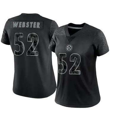Mike Webster Women's Limited Black Pittsburgh Steelers Reflective Jersey