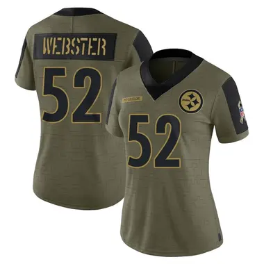 Mike Webster Women's Limited Olive Pittsburgh Steelers 2021 Salute To Service Jersey