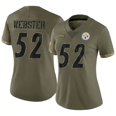Mike Webster Women's Limited Olive Pittsburgh Steelers 2022 Salute To Service Jersey