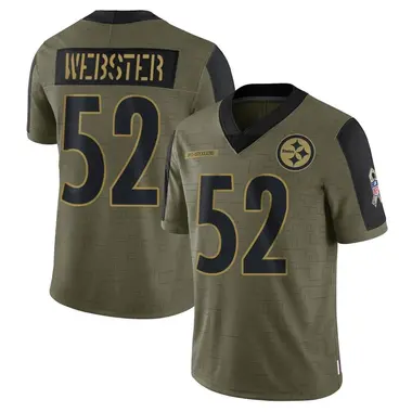 Mike Webster Youth Limited Olive Pittsburgh Steelers 2021 Salute To Service Jersey