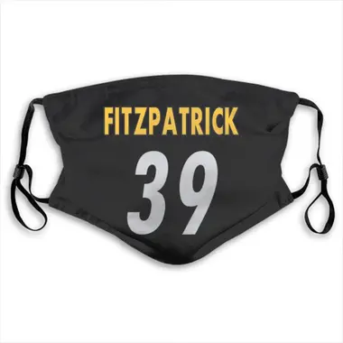 Minkah Fitzpatrick Name & Number Black Pittsburgh Steelers Face Mask
